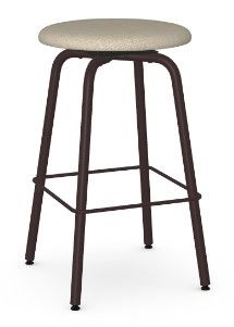 Amisco Button Swivel Wooden Stool