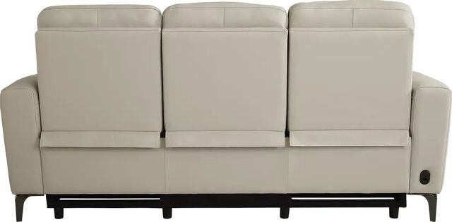 Parkside Heights Beige Leather Dual Power Reclining Sofa-2