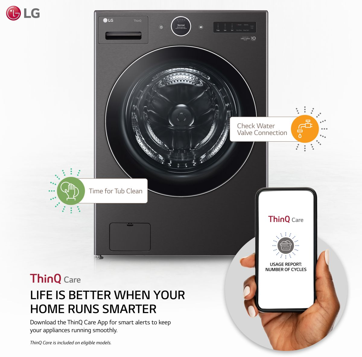 Lg front load washer shop smart diagnosis