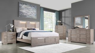 Austin Group Devon Queen Bed, Dresser, Mirror and Nightstand