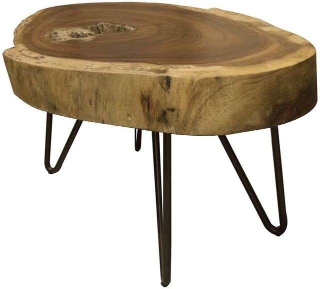 International Furniture Direct Vivo Black/Brown 17" High Occational Table