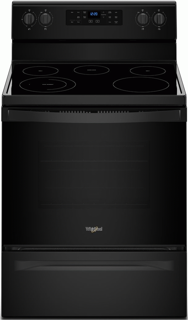 Whirlpool Black 5.3 Cu. Ft. Freestanding Electric Range With 5 Elements And Flexheat Technology