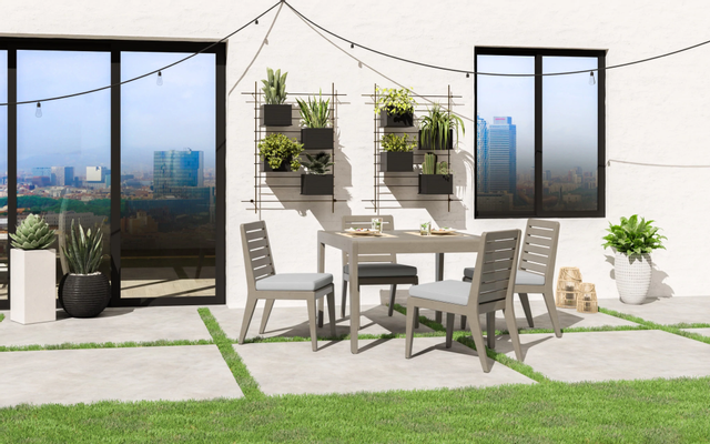 homestyles® Sustain 5-Piece Gray Outdoor Dining Set-3