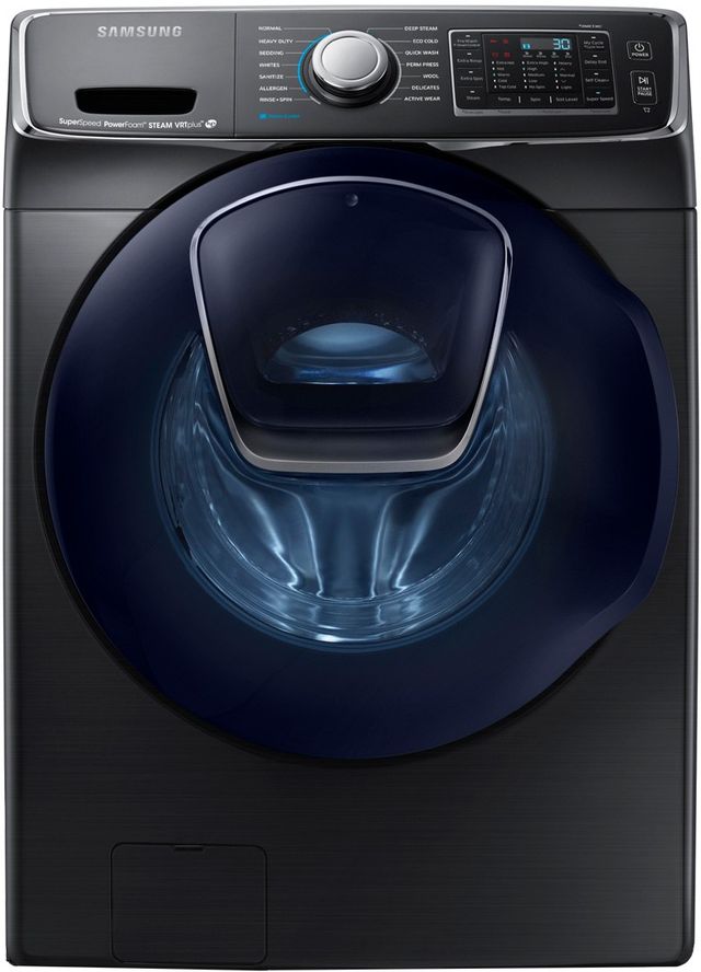 Samsung 5.0 Cu. Ft. Fingerprint Resistant Black Stainless Steel Front Load Washer 0