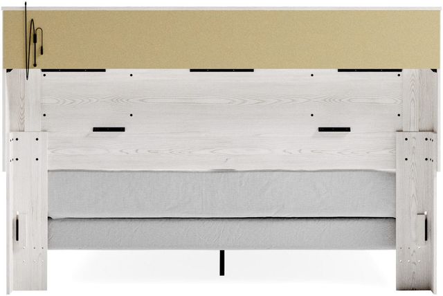 Signature Design by Ashley® Altyra White King Upholstered Storage Bookcase Bed-2
