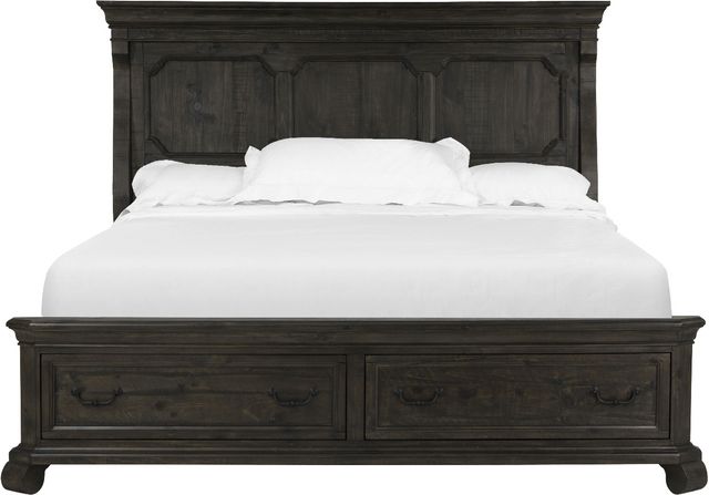 Magnussen Home® Bellamy Peppercorn King Panel Storage Bed-1