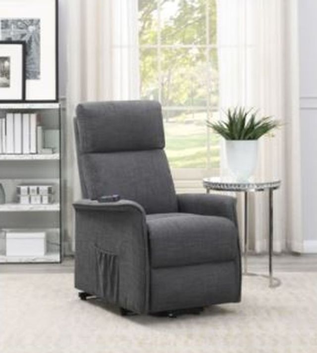 Coaster® Charcoal Power Lift Recliner with Wired Remote 13