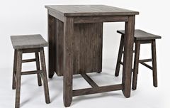 Jofran Inc. Madison County 3-Piece Brown Counter Height Table Set