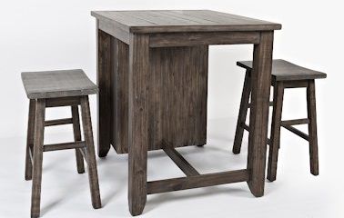 Jofran Inc. Madison County 3-Piece Brown Counter Height Table Set-0