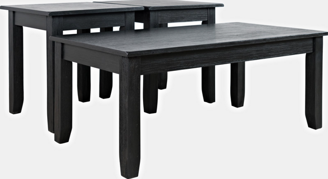Jofran Inc. Eros 3-Piece Brushed Black Living Room Table Set-1