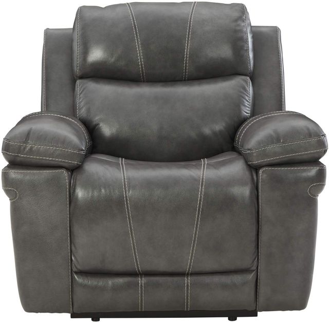 Signature Design by Ashley® Edmar Charcoal Leather Power Recliner-0