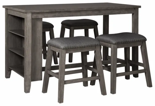 Signature Design by Ashley® Caitbrook 5-Piece Gray Counter Height Dining Set 0