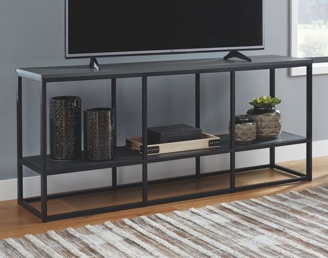 Signature Design by Ashley® Yarlow Black Extra Large TV Stand 2