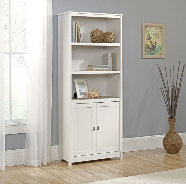 Sauder Select ® Cottage Road Soft White Library with Doors-2