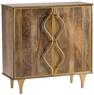 Crestview Collection Wentworth Brown/Gold Cabinet