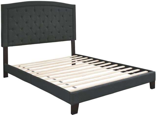 Signature Design by Ashley® Adelloni Charcoal King Upholstered Bed 1