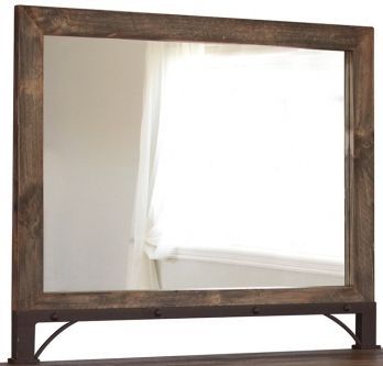 International Furniture Direct Antique Brown Mirror-0