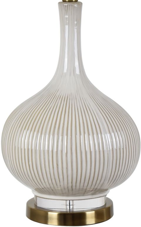 Crestview Collection Sawyer Off White Ceramic Table Lamp-1