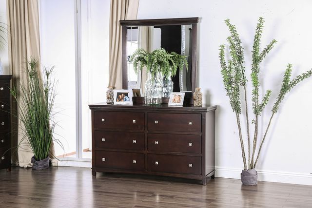 Furniture of America® Spruce Brown Cherry Mirror 1
