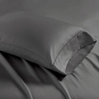 Olliix by Madison Park Charcoal 2 Pack of Standard 1500 Thread Count Cotton Rich Pillowcases