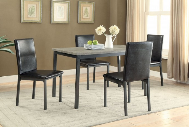 Coaster® Black Garza Rectangular Dining Table 1