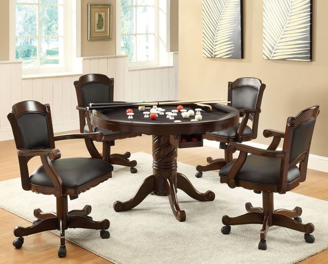 Coaster® Turk 5 Piece 3-In-1 Game Table and Chair Set 2