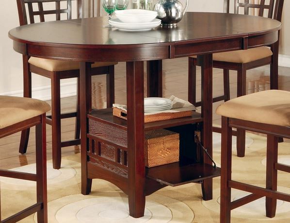 Coaster® Lavon Warm Brown Counter Height Table 1