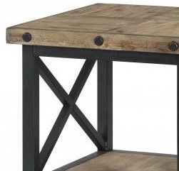 Flexsteel® Carpenter Black/Light Brown Lamp Table 1