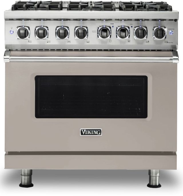 Viking® 5 Series 36" Pacific Grey Pro Style Dual Fuel Natural Gas Range