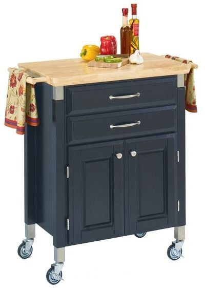 homestyles® Dolly Madison Black Kitchen Cart-1