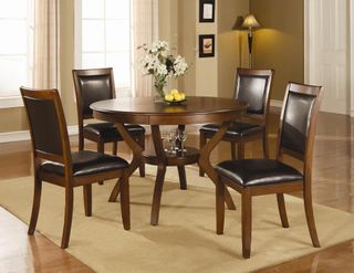 Coaster® Nelms 5 Piece Deep Brown Dining Table Set