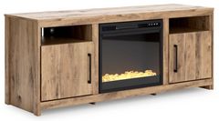 Signature Design by Ashley® Hyanna Tan 63" TV Stand with Electric Fireplace