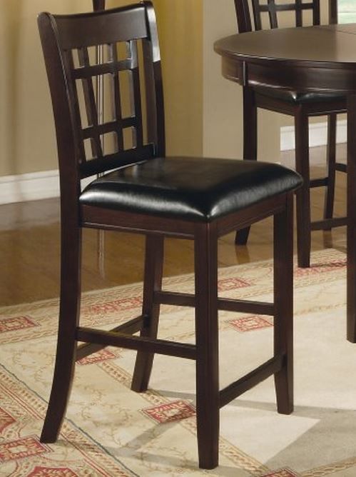 Coaster® Lavon 2-Piece Black Espresso Upholstered Counter Chairs-1