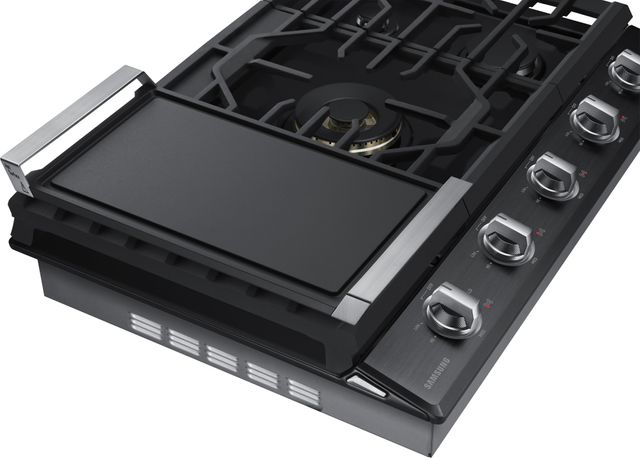 Samsung 36" Fingerprint Resistant Black Stainless Steel Gas Cooktop-3
