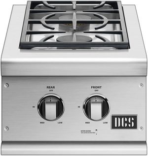 Open Box **Scratch and Dent** DCS 14.56" Stainless Steel Double Side Burner