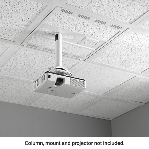 Chief® White 2' x 2' Above Suspended Ceiling Storage Box 2