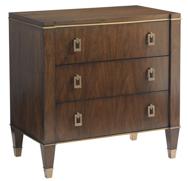 Lexington Home Tower Place Burnham Brushed Rose Gold Nightstand