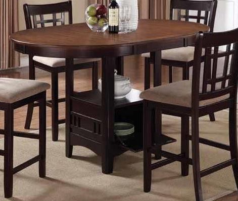 Coaster® Lavon Light Chestnut and Espresso Counter Height Table 1
