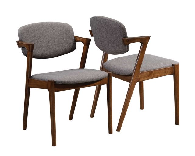 Coaster® Malone Set of 2 Dark Walnut Side Chairs-1