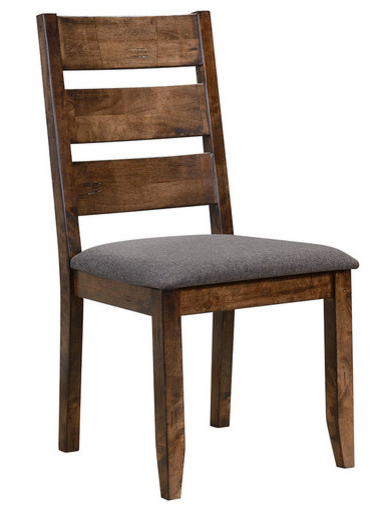 Coaster® Alston Set of 2 Knotty Nutmeg and Grey Side Chairs