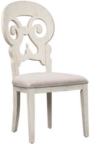 Liberty Furniture Farmhouse Reimagined Antique White Splat Back Side Chair - Set of 2