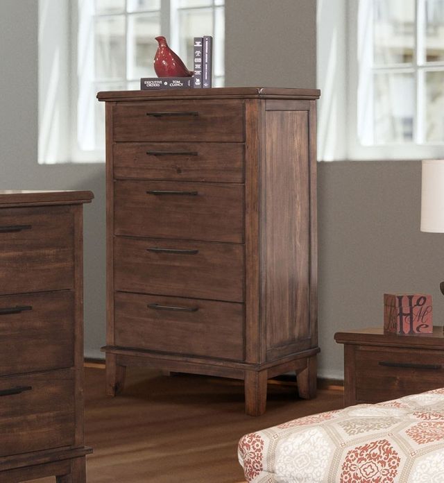 New Classic® Furniture Cagney 4 Piece Queen Chestnut Bedroom Set-4