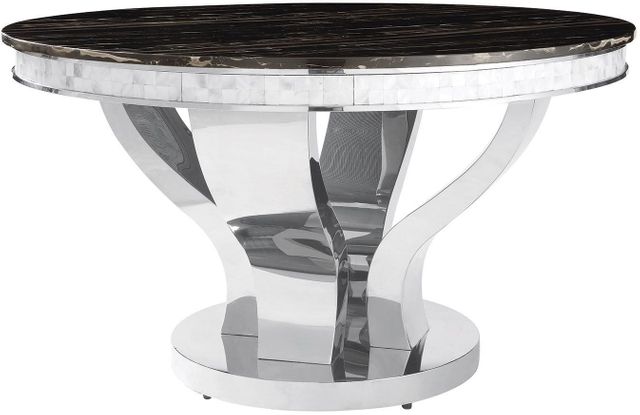 Coaster® Anchorage Chrome Dining Table