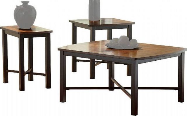 Signature Design by Ashley® Fletcher 3 Piece Brown Occasional Table Set 0