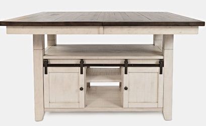 Jofran Inc. Madison County White High/Low Dining Table-1
