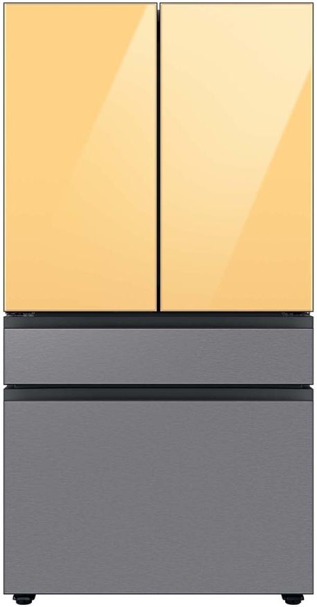 Samsung Bespoke 18" Sunrise Yellow Glass French Door Refrigerator Top Panel 7