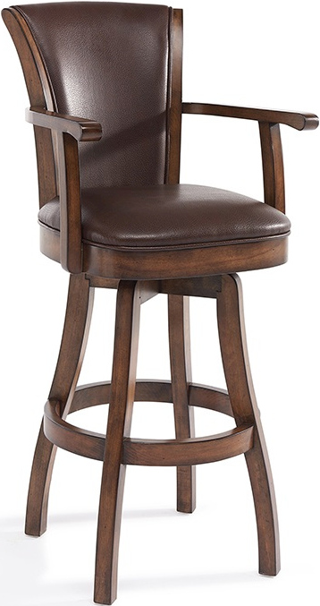 Leather bar stools online with backs and arms