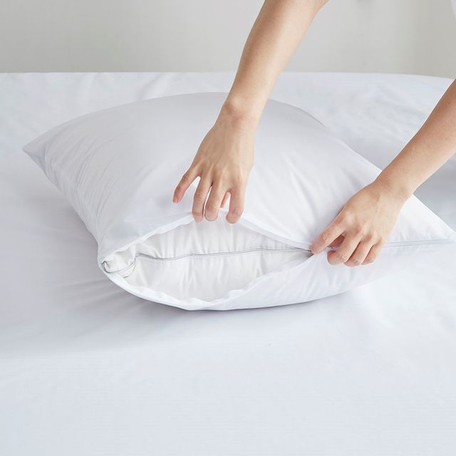 Olliix by Clean Spaces Allergen Barrier White Full Mattress and Pillow Protector Set-1