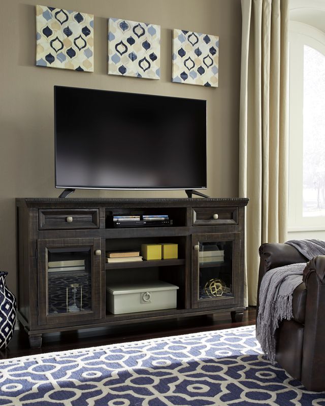 Signature Design by Ashley® Townser Grayish Brown Large TV Stand-2