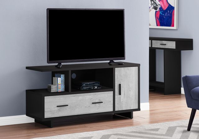 Monarch Specialties Inc. Grey Reclaimed Wood 48" TV Stand 2
